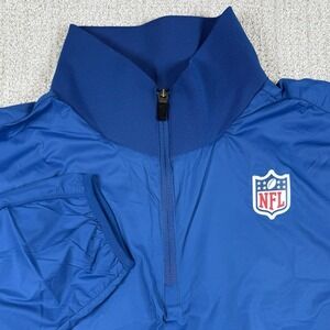 Nike Mens Large Blue NFL Shield On Field 1/4 Zip Windbreaker Pullover